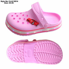 EVA Kids Children Pink Holey LED Clogs, Girls Lovely Light LED Clogs